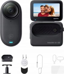 Kamera Insta360 go 3S Action Bundle czarna. Czarne kamery sportowe INSTA360. Za 3,629.45 zł.