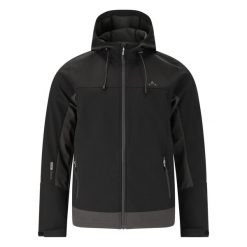 Kurtka wodoodporna Whistler Ryder W-Pro 8000. Czarne kurtki męskie Whistler, bez wzorów, z softshellu, bez kaptura, trekkingowe. Za 352.50 zł.