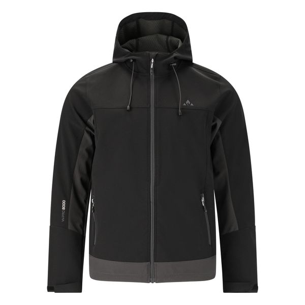 Kurtka wodoodporna Whistler Ryder W-Pro 8000. Czarne kurtki męskie Whistler, bez wzorów, z softshellu, bez kaptura, trekkingowe. Za 355.50 zł.