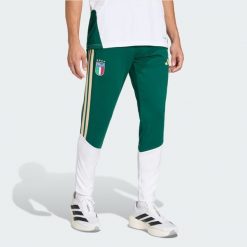 Spodnie Italy 26 Tiro Training. Zielone długie spodnie sportowe męskie ADIDAS, bez wzorów. Za 279.00 zł.