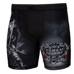 Spodenki Vale Tudo do MMA męskie EXTREME HOBBY HUSARZ. Czarne szorty sportowe męskie EXTREME HOBBY, bez wzorów, z elastanu, sportowe. Za 179.00 zł.