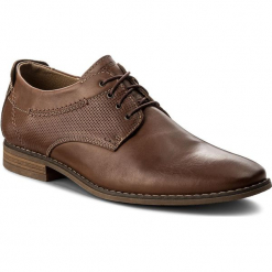 Półbuty KRISBUT - 5049-3-9 Cognac. Brązowe eleganckie półbuty męskie Krisbut, z materiału, eleganckie. W wyprzedaży za 199.00 zł.