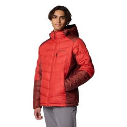 Kurtka puchowa męska Columbia Labyrinth Loop II Hooded. Czerwone kurtki męskie Columbia, l, bez wzorów, z puchu, sportowe, bez ramiączek, bez kaptura. Za 639.99 zł.