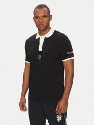 Champion Polo 221044 Czarny Regular Fit. Czarne koszulki polo męskie CHAMPION, m, bez wzorów, z bawełny, bez kołnierzyka, bez ramiączek. Za 109.99 zł.