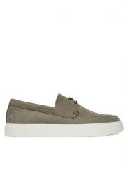 Calvin Klein Półbuty Hybrid Lace Up Boat Nu HM0HM01892 Szary. Szare codzienne półbuty męskie Calvin Klein, bez wzorów, ze skóry, bez obcasa, bez zapięcia. Za 449.99 zł.