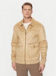 Guess Kurtka przejściowa M5RL01 WGU72 Beżowy Regular Fit. Brązowe kurtki męskie Guess, m, z aplikacjami, z syntetyku, bez ramiączek, bez kaptura. Za 569.99 zł.