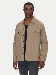 HUGO Kurtka jeansowa Enalu 50468744 Brązowy Oversize. Brązowe kurtki męskie Hugo, l, bez wzorów, z bawełny, bez ramiączek, bez kaptura. Za 389.99 zł.