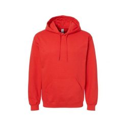 Bluza Z Kapturem Dla Dorosłych Unisex Softstyle Fleece Midweight. Czerwone bluzy nierozpinane męskie GILDAN, m, bez wzorów, bez ramiączek, z kapturem. Za 78.99 zł.