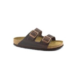 Klapki unisex Birkenstock Arizona WB. Brązowe klapki i japonki męskie Birkenstock, bez wzorów. Za 459.00 zł.