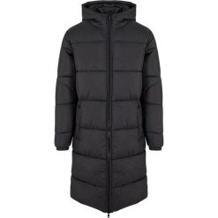 Męska Długa Kurtka Puchowa. Czarne kurtki męskie Urban Classics, m, bez wzorów, z puchu, sportowe, bez ramiączek, bez kaptura. Za 319.99 zł.