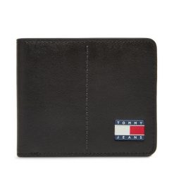 Portfel Tommy Jeans. Czarne portfele męskie Tommy Jeans, bez wzorów, z jeansu. Za 179.99 zł.