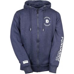 Bluza męska Fundango West Point z kapturem. Niebieskie bluzy nierozpinane męskie Fundango, m, bez wzorów, z bawełny, casualowe, bez ramiączek, z kapturem. Za 239.90 zł.