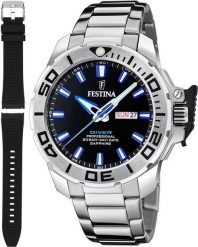 Zegarek Festina Zegarek męski Festina F20665-3 srebrny. Szare zegarki męskie Festina, srebrne. Za 620.99 zł.