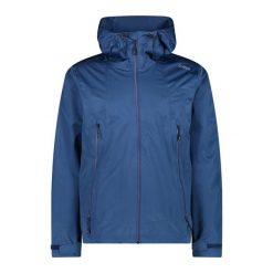 Kurtka trekkingowa z kapturem CMP. Niebieskie kurtki męskie CMP, bez wzorów, sportowe, bez ramiączek, z kapturem. Za 508.50 zł.