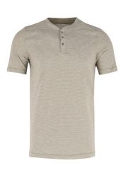 T-shirt ze stójką TM-LAB. Brązowe t-shirty męskie Volcano, l, bez wzorów, z bawełny, bez kołnierzyka, bez ramiączek. Za 79.99 zł.