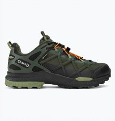Buty trekkingowe męskie Aku M'S ROCKET DFS GTX, military green/ black, 45. Czarne buty trekkingowe męskie Aku, bez wzorów, bez zapięcia. Za 619.50 zł.