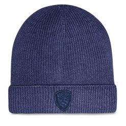 Czapka Blauer. Niebieskie czapki męskie Blauer, na zimę, bez wzorów. Za 349.99 zł.