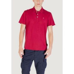 Polo z krótkim rękawem Mężczyzna NAPAPIJRI EALIS SS SUM. Czerwone koszulki polo męskie Napapijri, m, bez wzorów, z bawełny, bez kołnierzyka, bez ramiączek. Za 290.85 zł.