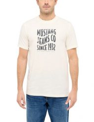 Męski T-Shirt Mustang Style Austin Whisper White 1016272 2013. Białe t-shirty męskie Mustang, m, bez wzorów, bez kołnierzyka, bez ramiączek. Za 69.99 zł.