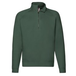Bluza Unisex Premium Quarter Zip Raglan Dla Dorosłych. Zielone bluzy nierozpinane męskie Fruit of the Loom, m, bez wzorów, bez ramiączek, bez kaptura. Za 143.99 zł.