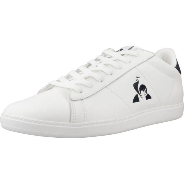 Buty LE COQ SPORTIF COURTSET 2 Biały. Białe buty trekkingowe męskie le coq sportif, bez wzorów, ze skóry, bez zapięcia, trekkingowe. Za 292.99 zł.