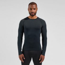 Bluza termoaktywna męska Odlo Performance Light Eco BL Top Crew Neck LS. Czarne bielizna termoaktywna męska Odlo, l, bez wzorów, bez ramiączek. Za 220.99 zł.