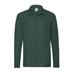 Męska Koszulka Polo Premium Z Długim Rękawem. Czerwone koszulki polo męskie Fruit of the Loom, m, bez wzorów, bez kołnierzyka, bez ramiączek. Za 68.99 zł.