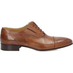 Brązowe półbuty wizytowe. Eleganckie półbuty męskie marki Kazar. Za 699.00 zł.