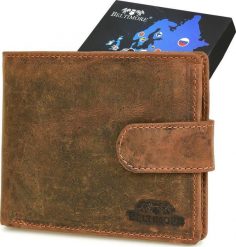 Męski portfel skórzany brązowy nubuk skóra poziomy Beltimore R85 NoSize. Brązowe portfele męskie NoName, bez wzorów, z nubiku. Za 55.99 zł.