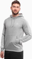 Adidas Bluza męska adidas Essentials Fleece 3-Stripes Hoodie szara IJ6474 L. Szare bluzy nierozpinane męskie ADIDAS, l, bez wzorów, bez ramiączek, bez kaptura. Za 224.45 zł.