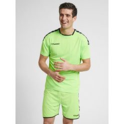 Hummel Koszulka sportowa męska T-shirt Authentic Poly Jersey. Zielone t-shirty sportowe męskie HUMMEL, m, bez wzorów, z jersey, sportowe, bez ramiączek. Za 58.00 zł.