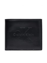 Calvin Klein Portfel Bold Billfold W/Coin LV04D1156G Czarny. Czarne portfele męskie Calvin Klein, bez wzorów, ze skóry. Za 229.99 zł.