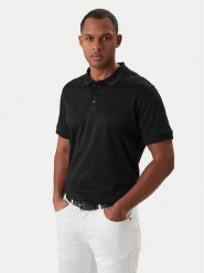 KARL LAGERFELD Polo 745008 561204 Czarny Slim Fit. Czarne koszulki polo męskie KARL LAGERFELD, m, bez wzorów, z bawełny, bez kołnierzyka, bez ramiączek. Za 619.99 zł.