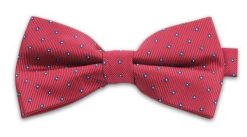 Bladoczerwona Mucha z Drobnym Wzorem, Męska. Czerwone krawaty i muchy męskie Vernon, bez wzorów, eleganckie. Za 29.00 zł.