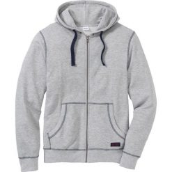 Bluza rozpinana Regular Fit bonprix jasnoszary melanż. Szare bluzy rozpinane męskie bonprix, melanż. Za 89.99 zł.