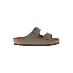 Klapki męskie Birkenstock Arizona BF. Szare klapki i japonki męskie Birkenstock, bez wzorów, z materiału. Za 389.00 zł.