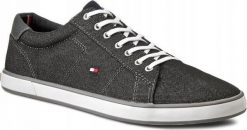 BUTY MĘSKIE TOMMY HILFIGER TRAMPKI TH SNEAKERSY. Buty sportowe na co dzień męskie Tommy Hilfiger, bez wzorów, bez zapięcia. Za 229.00 zł.
