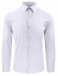 Męska Koszula Wizytowa, Taliowany Krój - Victorio - Biała. Białe koszule męskie Victorio, m, bez wzorów, z bawełny, bez kołnierzyka, bez ramiączek. Za 135.00 zł.