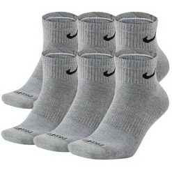 Skarpetki treningowe Nike Everyday Cushion Crew DRI-FIT SX6899-064 6 pack. Szare buty treningowe męskie Nike, bez wzorów, bez zapięcia, na fitness i siłownię, dri-fit (nike). Za 79.90 zł.