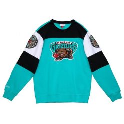 Bluza okrągły dekolt Memphis Grizzlies. Niebieskie bluzy nierozpinane męskie Mitchell & Ness, bez wzorów, sportowe, bez ramiączek, bez kaptura. Za 307.50 zł.
