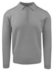 Męski, Lekki Sweter z Wiskozy z Kołnierzykiem Polo - Brave Soul - Popiel. Szare kardigany męskie Brave Soul, l, bez wzorów, z poliamidu, bez ramiączek. Za 119.00 zł.