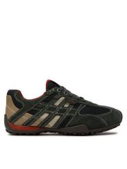 Geox Półbuty U Snake K U4207K 02214 C1300 Zielony. Zielone codzienne półbuty męskie Geox, bez wzorów, z materiału, bez obcasa, bez zapięcia. Za 449.99 zł.