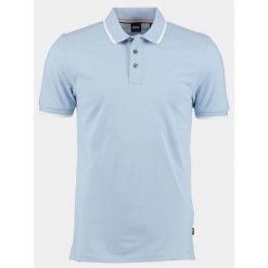 Koszulka Polo męska BOSS Parlay 190 AZZURRO regular fit niebieska (50494697-450). Niebieskie koszulki polo męskie Boss, m, bez wzorów, sportowe, bez kołnierzyka, bez ramiączek. Za 279.00 zł.