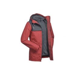 Kurtka trekkingowa 3w1 TRAVEL 100 męska. Brązowe kurtki męskie QUECHUA. Za 249.99 zł.