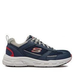 Trekkingi Skechers. Niebieskie buty trekkingowe męskie Skechers, bez wzorów, bez zapięcia, trekkingowe. Za 239.99 zł.