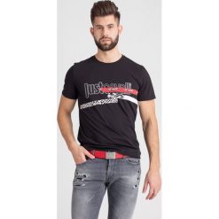 T-SHIRT Just Cavalli. Czarne t-shirty męskie Just Cavalli, l, bez wzorów, z bawełny, bez kołnierzyka, bez ramiączek. Za 293.40 zł.