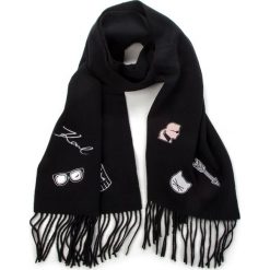 Szal KARL LAGERFELD - 86KW3311 Black 999. Czarne szaliki męskie KARL LAGERFELD, z materiału. Za 569.00 zł.