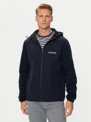 Tommy Hilfiger Kurtka przejściowa Monotype MW0MW35562 Granatowy Regular Fit. Niebieskie kurtki męskie Tommy Hilfiger, m, bez wzorów, z bawełny, bez ramiączek, bez kaptura. Za 659.99 zł.