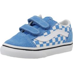 Buty VANS OLD SKOOL V CHECKBOARD Niebieski. Niebieskie buty trekkingowe męskie Vans, bez wzorów, ze skóry, bez zapięcia, trekkingowe, vans old skool. Za 240.99 zł.