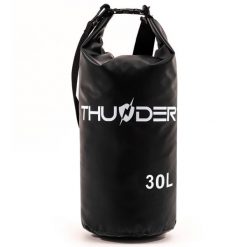 Worek wodoodporny, wodoszczelny, torba na kajak, plecak turystyczny SUP 30L. Czarne plecaki męskie THUNDER, bez wzorów. Za 50.00 zł.